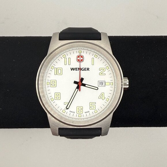 Wenger Swiss Military Field 2014 Round Mens 100M 41mm Watch Working - Picture 5 of 8